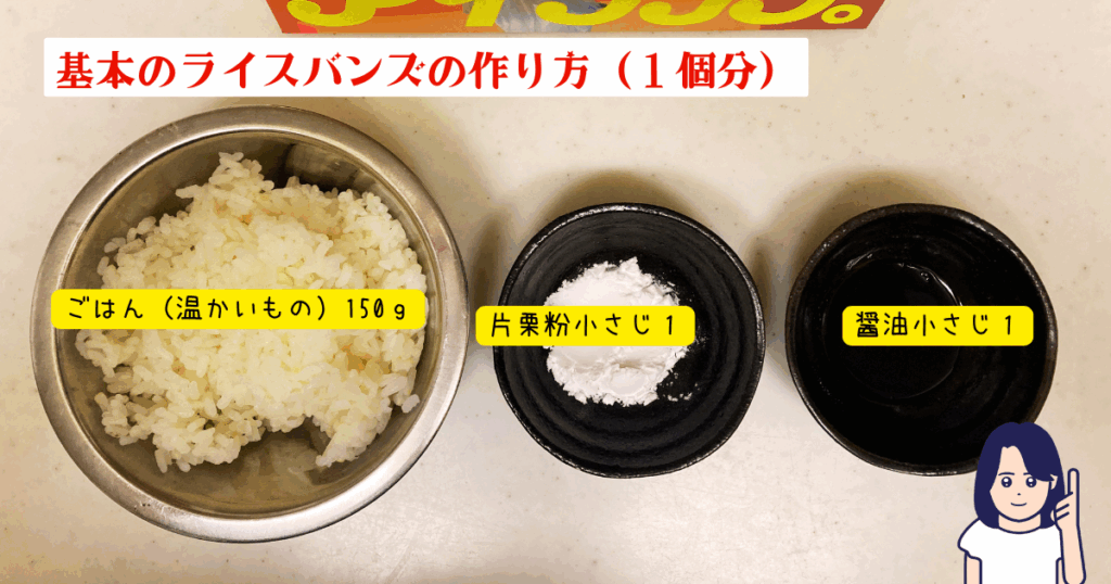 基本のライスバンズの材料